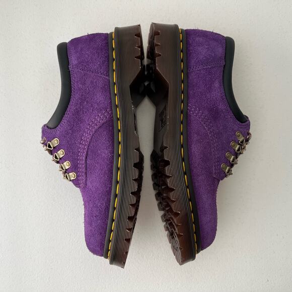 Dr. Martens 8053 Ben Long Napped Suede Casual Shoes Purple Unisex W9/M8 NEW - Picture 5 of 12